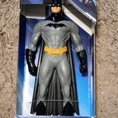DC Batman Action Figure, Boxed Plastic Toy, Gray/Black/Yellow Suit, 3+