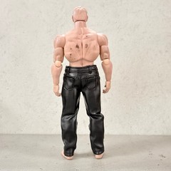PB-BLD-PT: 1/12 Black Deluxe faux leather pants for 6″ action figure body