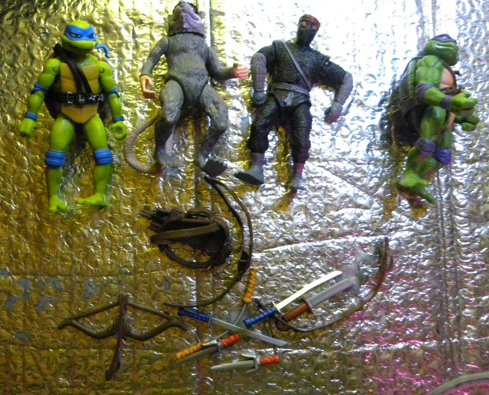 Teenage Mutant Ninja Turtles Lot of 4 with Miso Weapons’ Splinter 2 Turtles