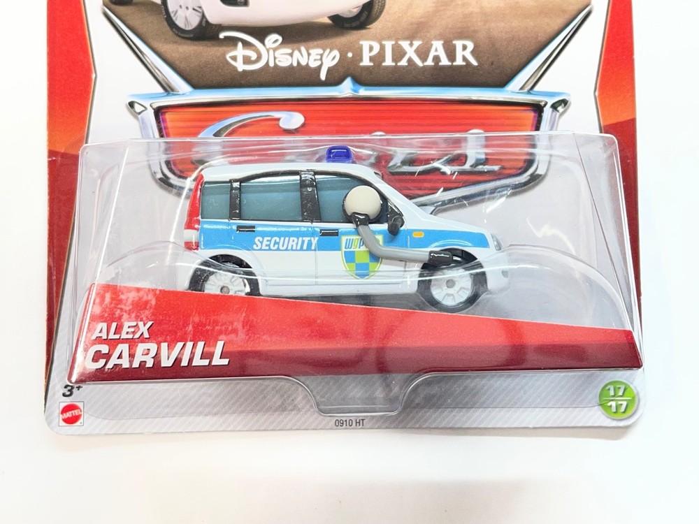 DISNEY PIXAR CARS WORLD GRAND PRIX ALEX CARVILL COLLECTOR NO. 17/17