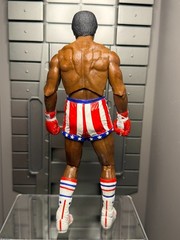 Rocky Series 1 Apollo Creed USA Trunks Post Fight 7″ Action Figure NECA LOOSE