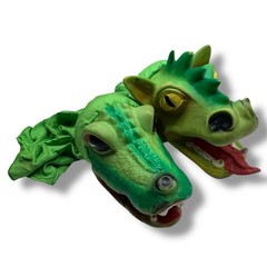 Vintage Aligator/Crocidile & Dragon Hand Puppet Set Of 2 Made in Japan