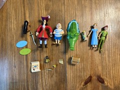 Disney Parks Exclusive Peter Pans, Wendy, Smee, Captain Hook, Alligator Figures