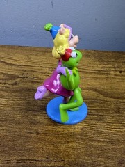 1980s-90s Applause Muppets Miss Piggy & Kermit Figure Cake Topper Birthday Theme