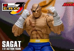Storm Arena Street Fighter Alpha 3 Sagat 1:12 Action Figure Alt Heads Hands