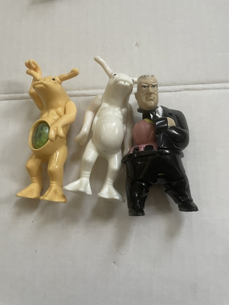 Burger King Men In Black Action Figure Lot (3) Vtg Alien Rotating Man 1998