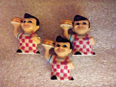 BIG BOY FIGURES- Set of 3- Mini 1 Inch- Stands on its Own- Toy- PVC-Hard Plastic