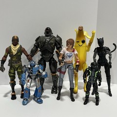 Lot Of 7 Fortnite Epic Games Action Figures Toys Banana Battle Royale Video Game