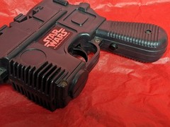 🔴⚫ Vintage Star Wars HAN SOLO LASER PISTOL complete working Kenner 1978 ⚫🔴