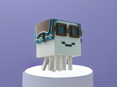 Articulated Pixel Happy Ghast, Ghast, Flexi Toy, 3D Printed