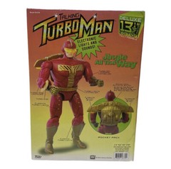 JINGLE ALL THE WAY WORKING / TALKING TURBO MAN ACTION FIGURE NIB BOX AFA RARE