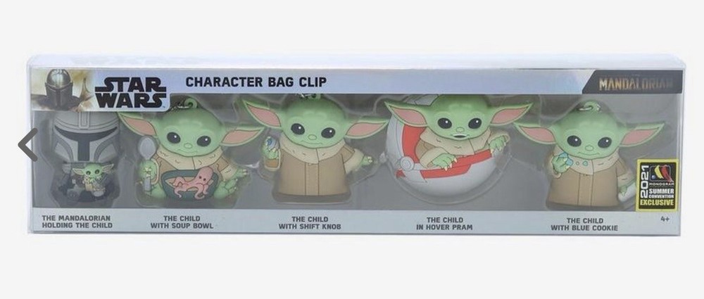 NIB Star Wars The Mandalorian The Child Bag Clip Set