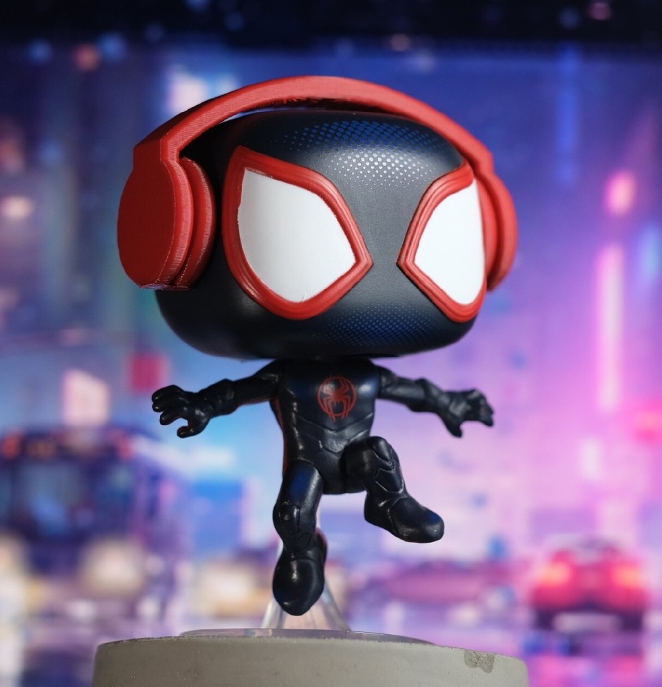 🔥 Red Headphones For Funko POP-PROP ONLY-Spiderverse, Spiderman, Miles Morales