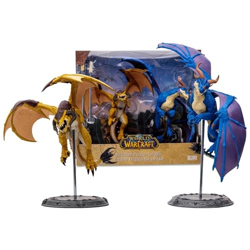 McFarlane Toys Bronze Proto-Drake and Blue Highland Drake 2pk 1:12 Gold Label