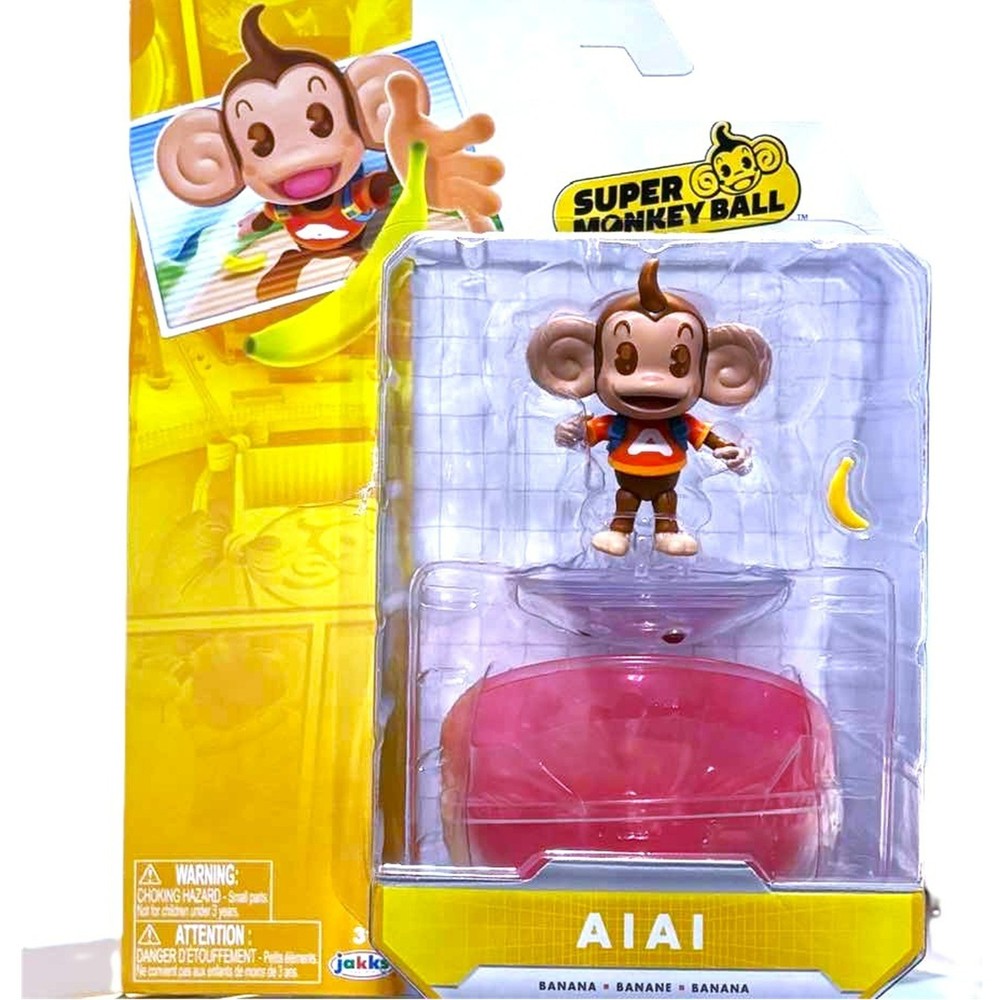 Sega SUPER MONKEY BALL w/AIAI ACTION FIGURE 2.25″ ~ New in Package