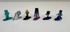 Lot of 6 Minecraft Nano Metalfigs Jada Toys Die-Cast Metal Figures – Steve Alex