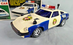 VERY RARE Vintage 70s Yonezawa Japan Nissan Fairlady Battery Operated Police Car
