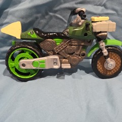 Action Figure Motorbike Vehicle Accessory Plastic Toy Green Gray Black