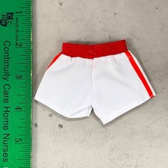 BW-SGT-WHT: 1/12 White Fabric Boxing Shorts for Storm Arena Sagat Action Figure