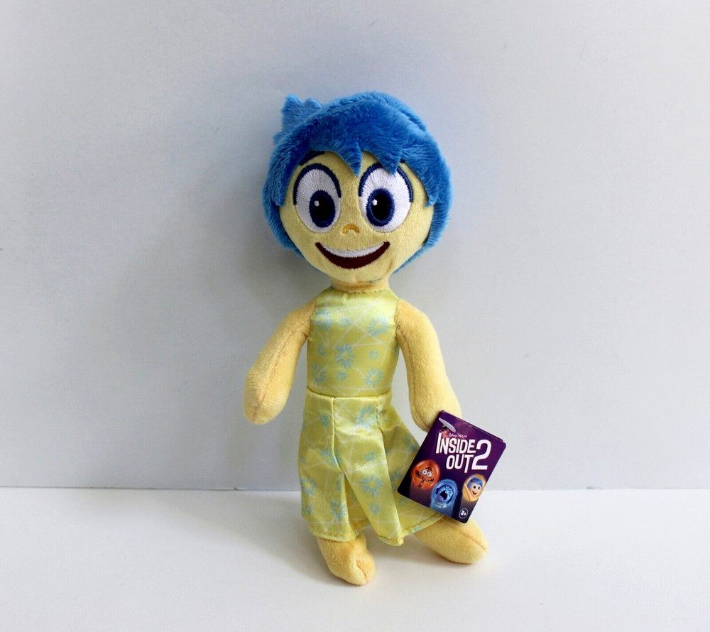 Disney Pixar Inside Out 2 Joy Plush Stuffed Doll 8″ Embroidered Details NEW