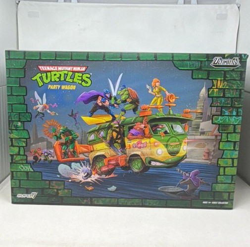 Super7 TMNT Ultimates Party Wagon Vehicle New In Open Box! *NO STICKERS OR ACCS*