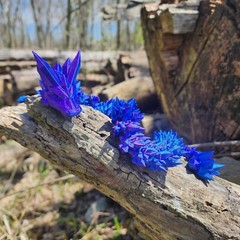 3D Printed Articulating Crystal Dragon – Mythical Fantasy Decor, Customizable,