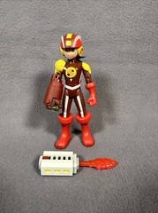 Megaman NT Warrior HeatGuts Action Figure 2004 5 1/2 Inches With Accessories