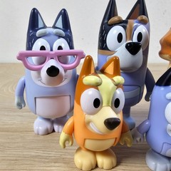 Moose Toys Bluey Lot of 7 Figures Nana Uncle Stripe Rad Muffin Socks Bingo