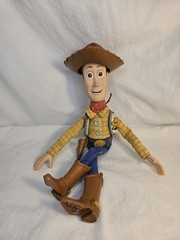 Disney Pixar Toy Story Fire Fightin’ Woody Soft Doll 2004 Drawstring WORKS READ