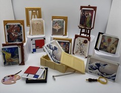 🖼️ New! Mini Brands MASTERPIECES ~ Lot Of 12 Common Paintings + Accessories