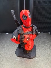 3D Printed Deadpool Bust Marvel Statue Desk Decor Figure