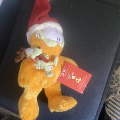 Garfield & Odie Macy’s 25 Years Christmas Plush Cat Dog 18″ Book Included