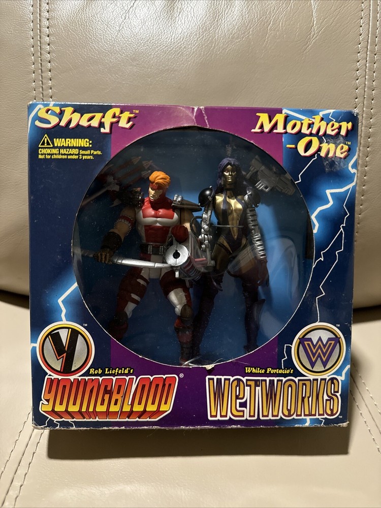 McFarlane Wetworks – Youngblood – Shaft / Mother-One Action Figures 1995 86