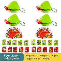 Frog Mask Wagging Tongue Lick Cards Board Games for Children Family Party