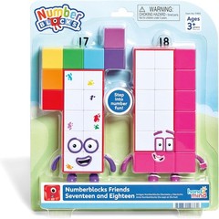 hand2mind Numberblocks Friends Seventeen and Eighteen Figure Pack, Number and Co