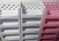 Shopkins Stackable Crate Pink or White ‘YOU CHOOSE’ Pick from 3 Styles/Colors