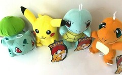 Set of 4 Toys Pokemon Go Plush 6-8 inch Soft New/ with tags Toys. Official