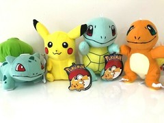 Set of 4 Toys Pokemon Go Plush 6-8 inch Soft New/ with tags Toys. Official