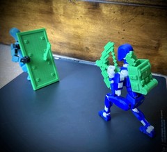 Dummy 13 Pixelated Tools and Weapons 17pcs Video Game inspired: backpack, sword