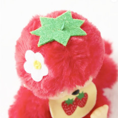 5.5″ Small Monchhichi Doll – Strawberry Fruit Colors – Authentic Monkey Plush