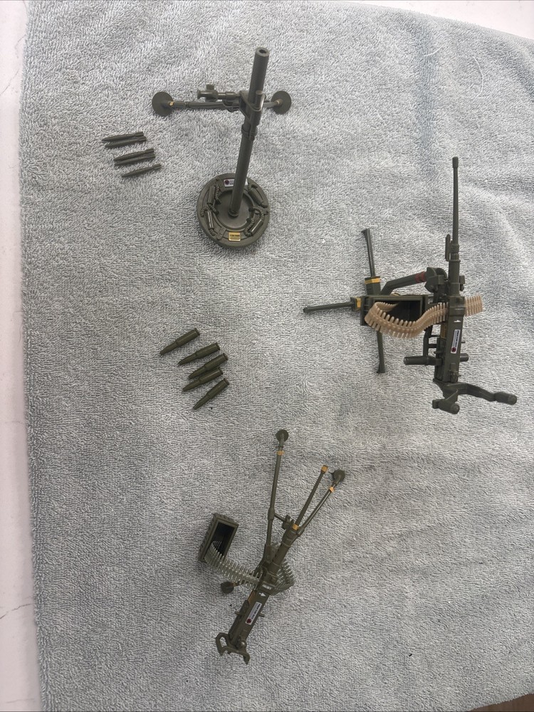 Lot Of Vintage 1985 Coleco Rambo Machine Gun/Assault Accessories: See Details