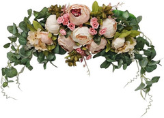 H&S BRIDAL Wedding Arch Flowers 30 Inch Rustic Artificial Floral Swag Decor | Pe