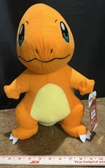 Pokemon Polystyrene Foam, Polyester Fiber filled CHARMANDER 14 inch Stuffed Toy