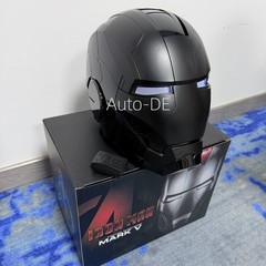 BLACK Autoking Iron Man Helmet MK5 Voice-controlled Mask Transform Cosplay Prop