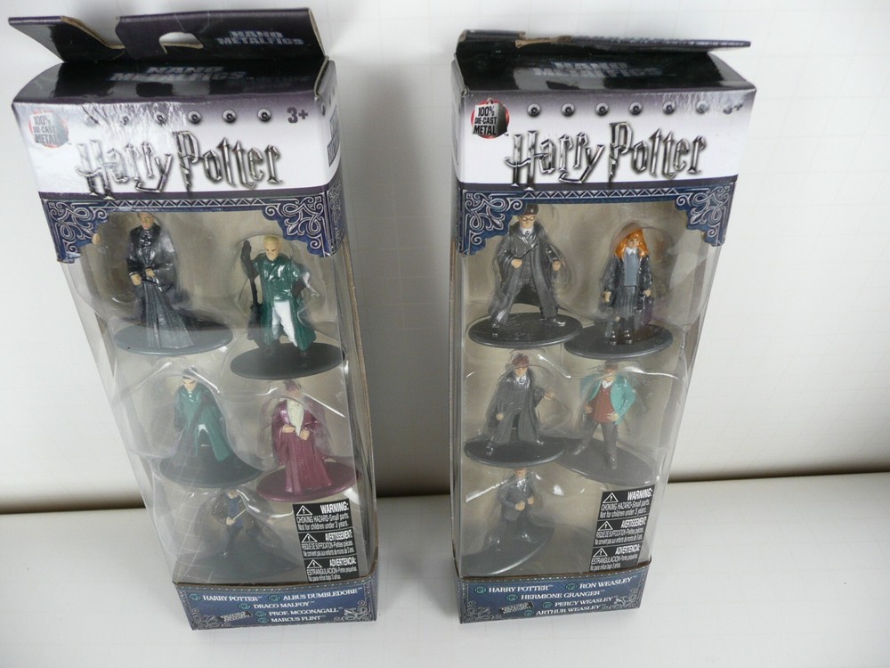 Harry Potter Nano Metalfigs Figures Die Cast Metal 2 Sets of 5 Each Total of 10