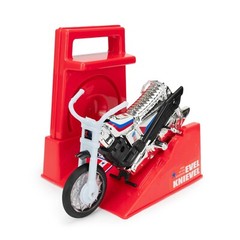 Evel Knievel Deluxe Silver High Jumper Stunt Cycle Extreme Jumps and Tricks