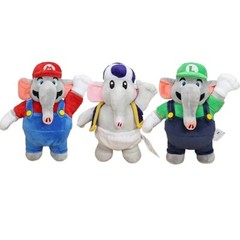 3X Elephant Mario Luigi Blue Toad Super Mario Bros Wonder Plush Toy Stuffed 8″