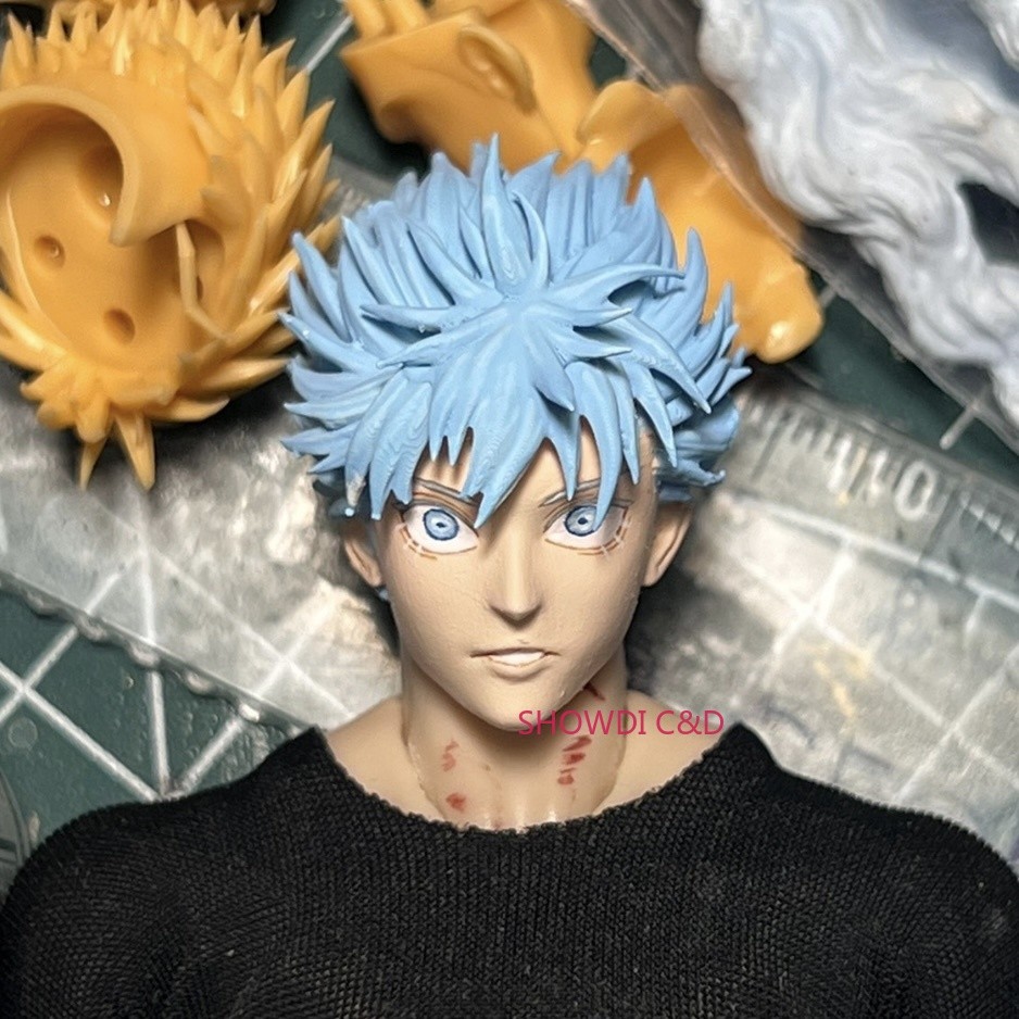 1/12 Custom Jujutsu Kaisen Satoru Gojo Head Sculpt for 6″ Vtoys Romankey Figure