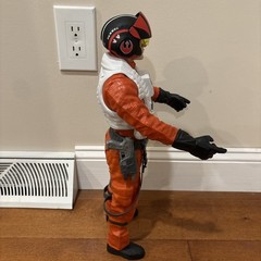 Jakks Big Figs Star Wars Poe Dameron Figure Pilot Suit Sz 18”, With Blaster