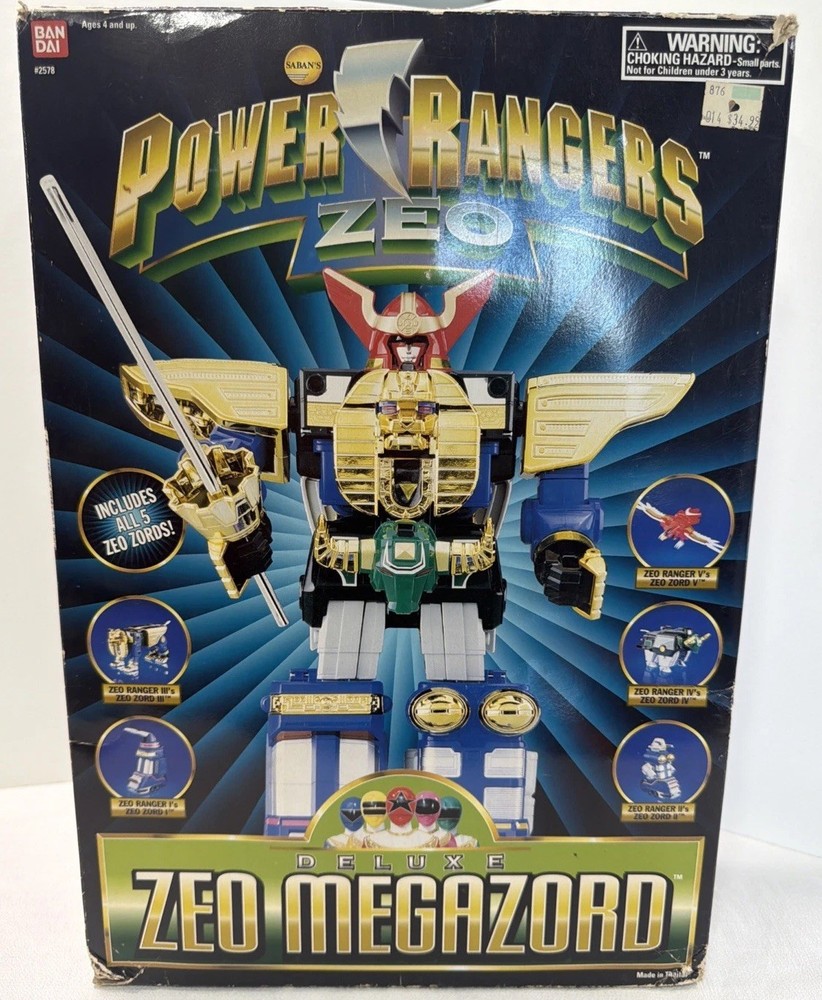 1996 Bandai Mighty Morphin Power Rangers Deluxe ZEO Megazord W Box